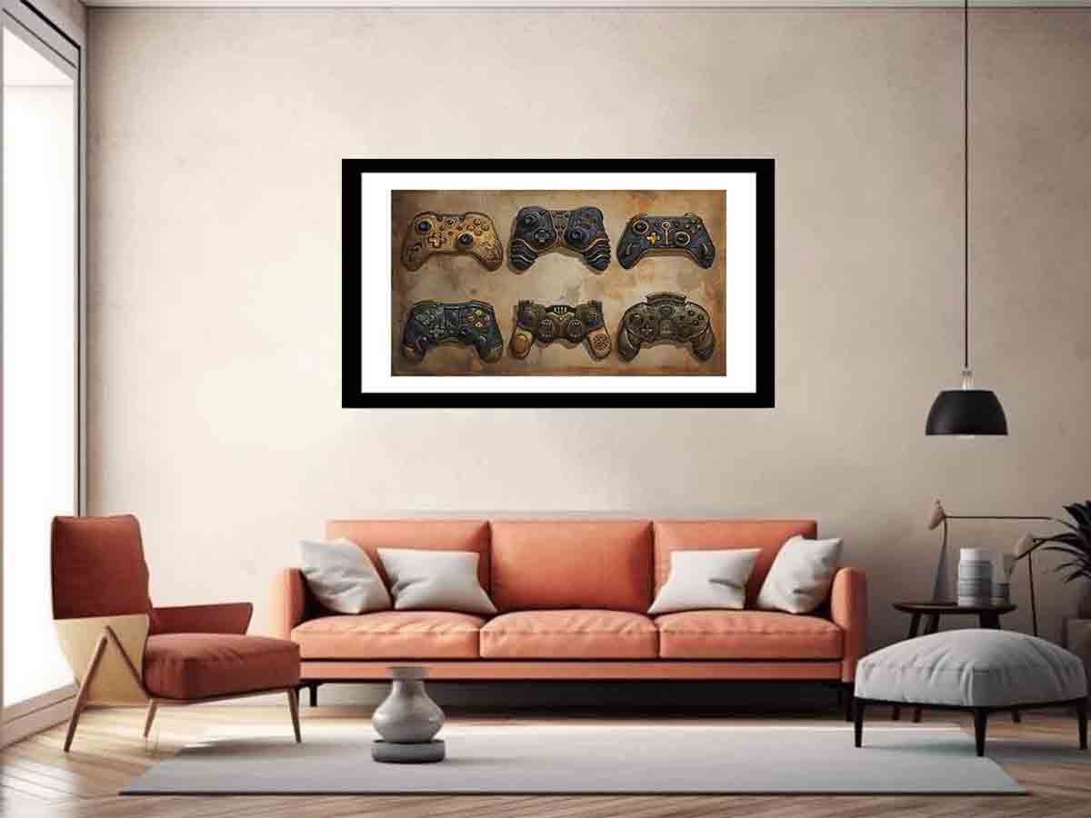 Video Game Controller Framed Print-4