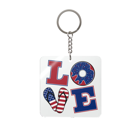 4th of July Keychain - LOVE