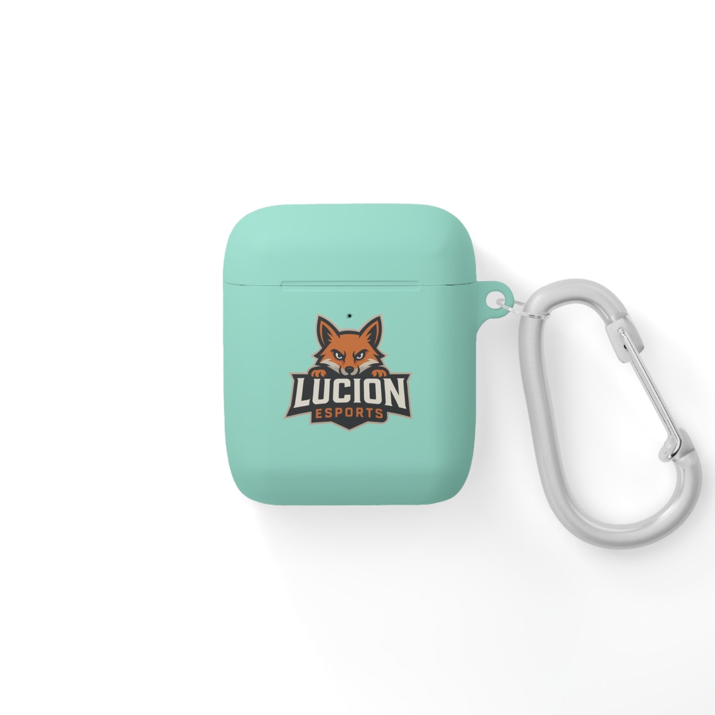Lucion Esports AirPods Case Cover — Protective Silicone Case with Carabiner